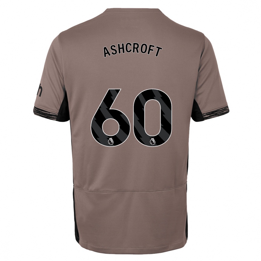 Niño Fútbol Camiseta Tyrell Ashcroft #60 Beige Obscuro Equipación Tercera 2023/24