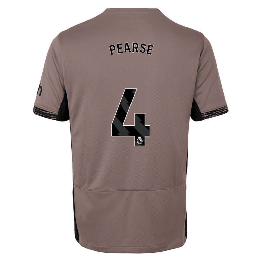 Niño Fútbol Camiseta Gracie Pearse #4 Beige Obscuro Equipación Tercera 2023/24