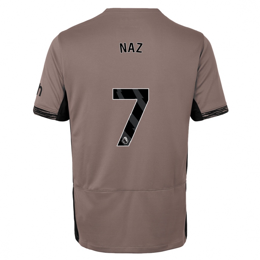 Niño Fútbol Camiseta Jessica Naz #7 Beige Obscuro Equipación Tercera 2023/24