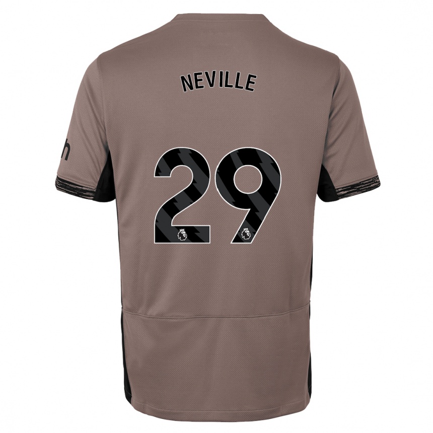 Niño Fútbol Camiseta Ashleigh Neville #29 Beige Obscuro Equipación Tercera 2023/24