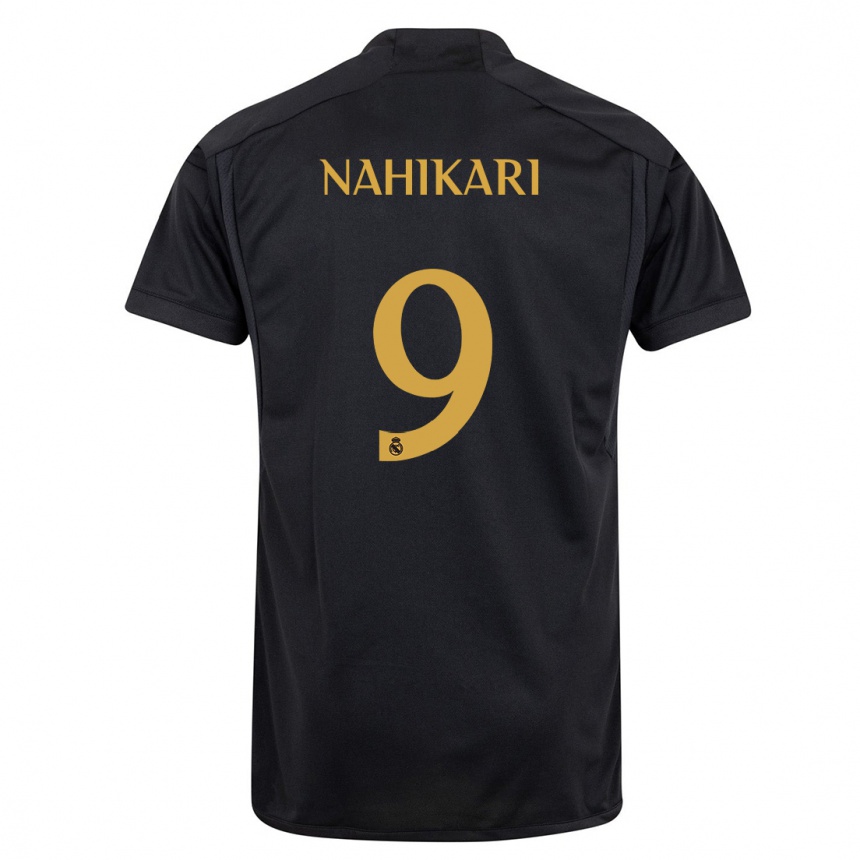 Niño Fútbol Camiseta Nahikari Garcia #9 Negro Equipación Tercera 2023/24