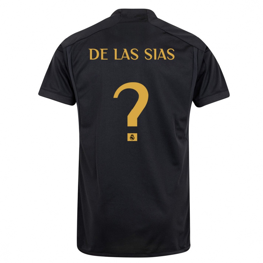 Niño Fútbol Camiseta Marcos De Las Sias #0 Negro Equipación Tercera 2023/24