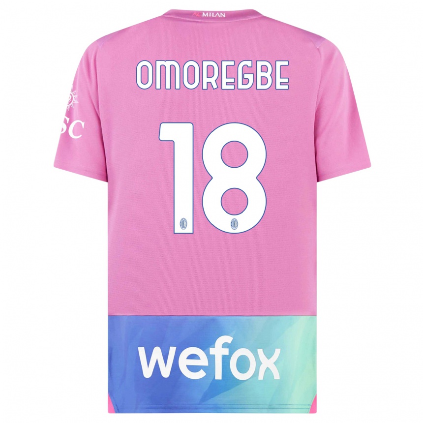 Niño Fútbol Camiseta Bob Murphy Omoregbe #18 Rosado Morado Equipación Tercera 2023/24