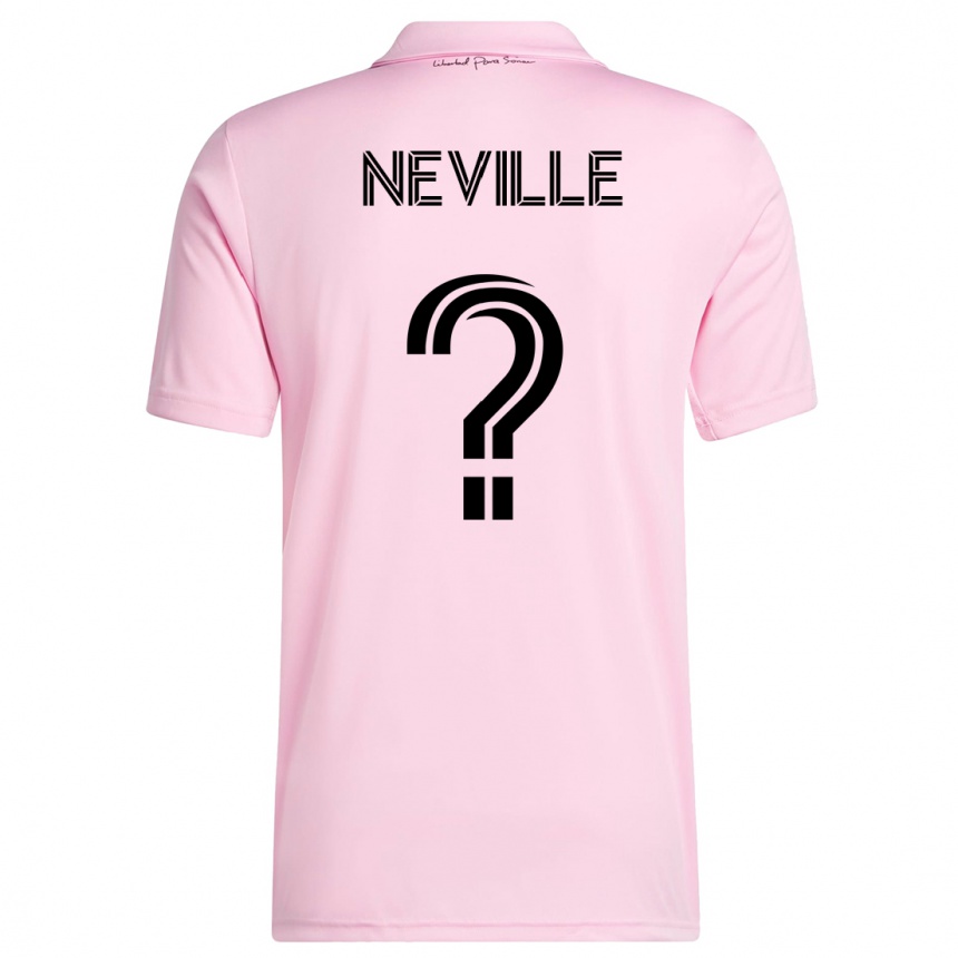 Hombre Fútbol Camiseta Harvey Neville #0 Rosa 1ª Equipación 2023/24