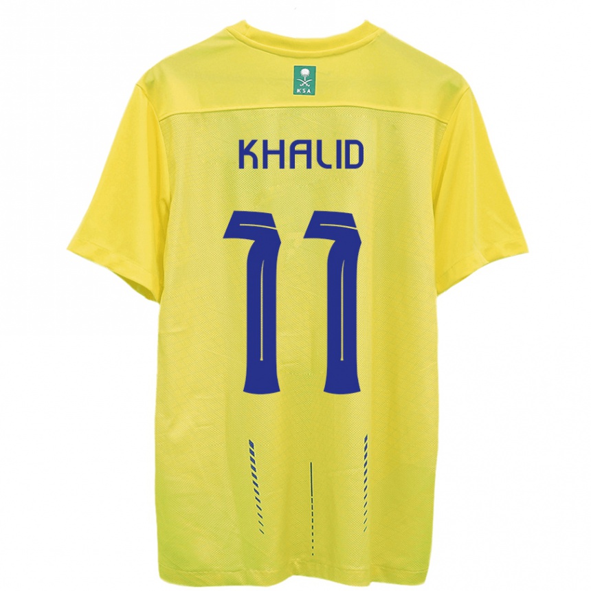 Hombre Fútbol Camiseta Khalid Al-Ghannam #11 Amarillo 1ª Equipación 2023/24