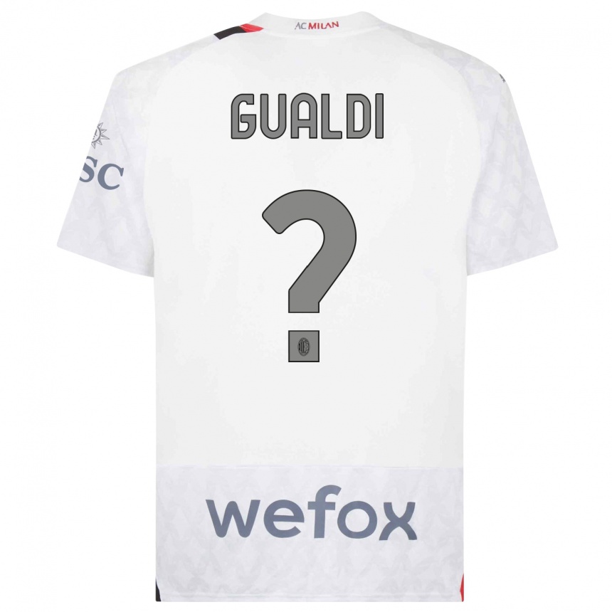 Hombre Fútbol Camiseta Andrea Gualdi #0 Blanco 2ª Equipación 2023/24