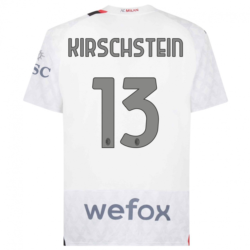 Hombre Fútbol Camiseta Merle Kirschstein #13 Blanco 2ª Equipación 2023/24