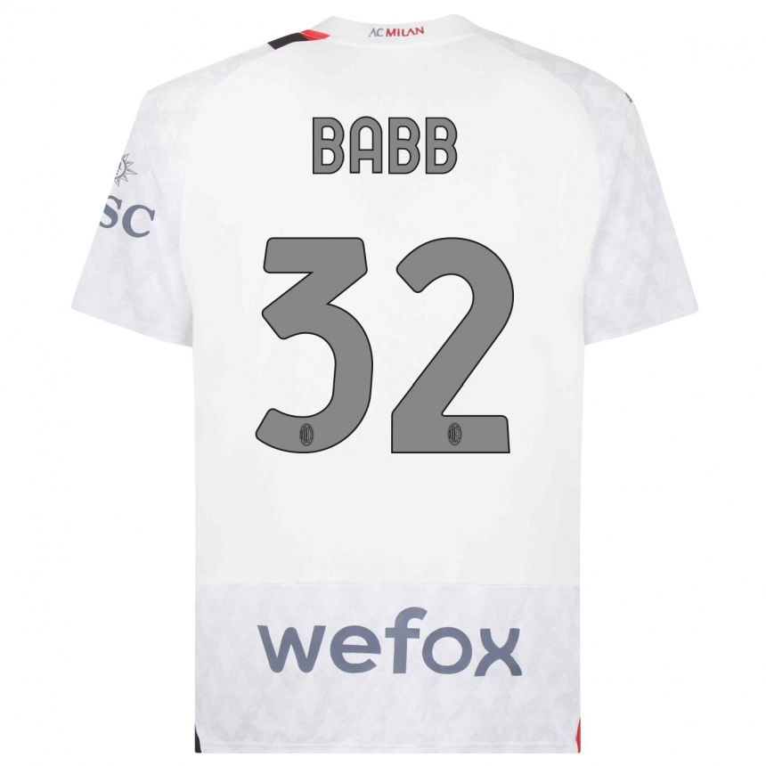 Hombre Fútbol Camiseta Selena Delia Babb #32 Blanco 2ª Equipación 2023/24