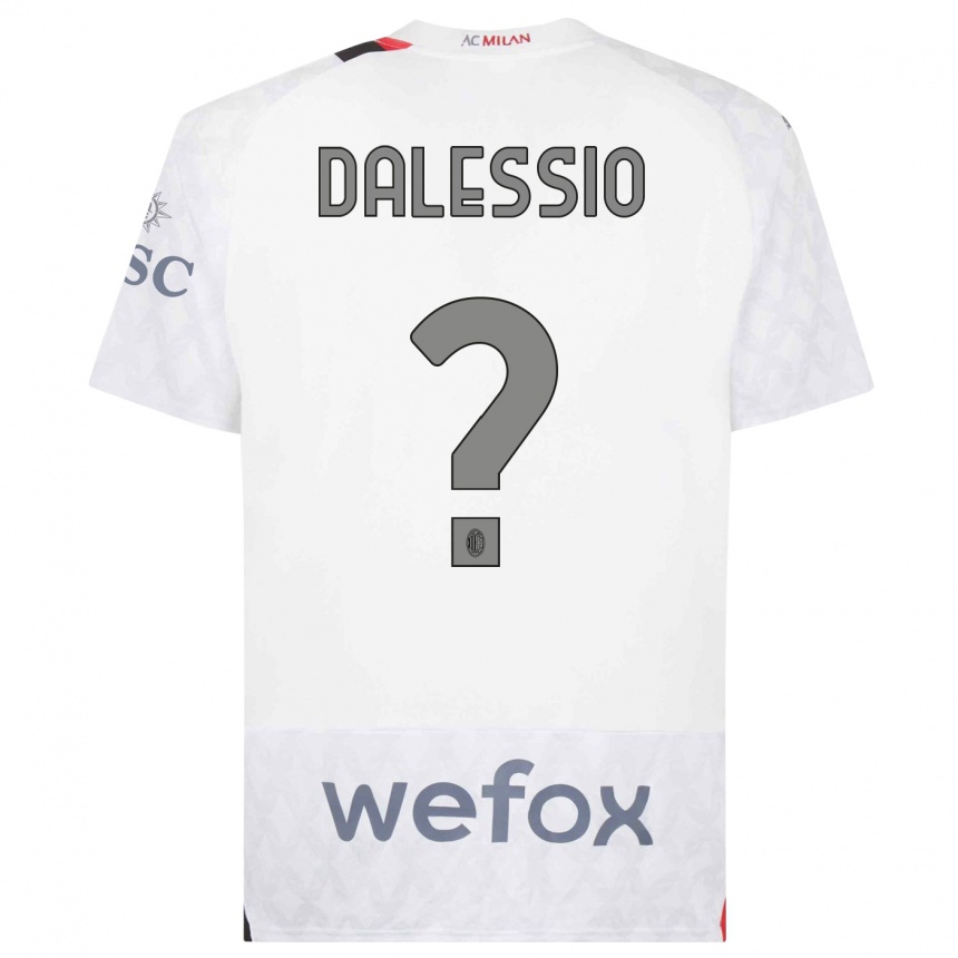 Hombre Fútbol Camiseta Leonardo Dalessio #0 Blanco 2ª Equipación 2023/24