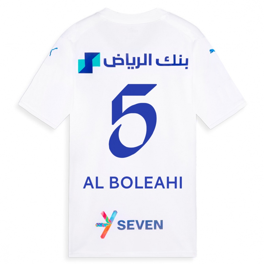 Hombre Fútbol Camiseta Ali Al-Boleahi #5 Blanco 2ª Equipación 2023/24