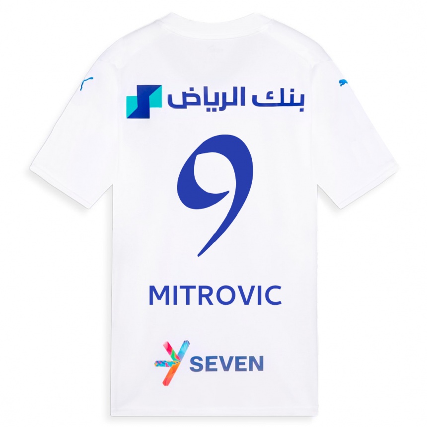 Hombre Fútbol Camiseta Aleksandar Mitrovic #9 Blanco 2ª Equipación 2023/24