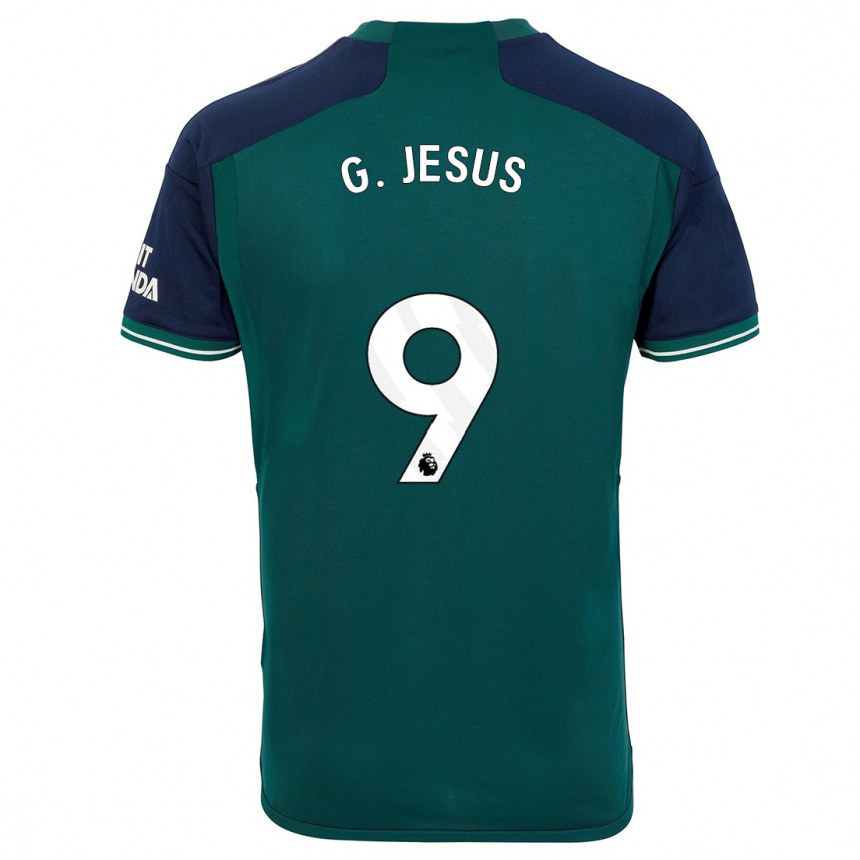 Hombre Fútbol Camiseta Gabriel Jesus #9 Verde Equipación Tercera 2023/24