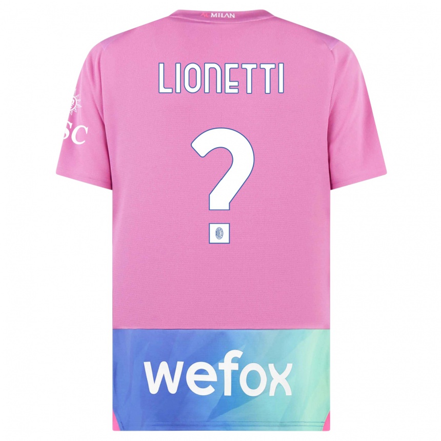 Hombre Fútbol Camiseta Francesco Lionetti #0 Rosado Morado Equipación Tercera 2023/24