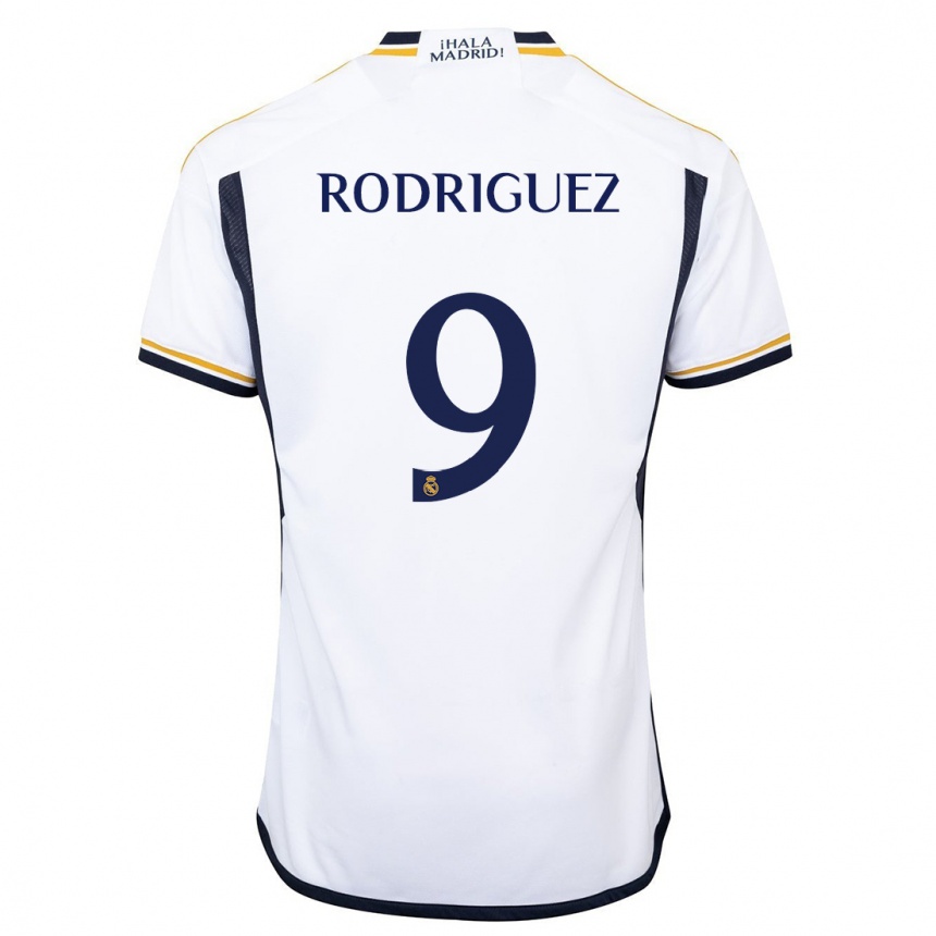 Mujer Fútbol Camiseta Alvaro Rodriguez #9 Blanco 1ª Equipación 2023/24