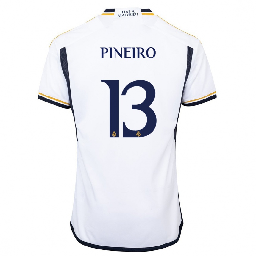 Mujer Fútbol Camiseta Diego Pineiro #13 Blanco 1ª Equipación 2023/24