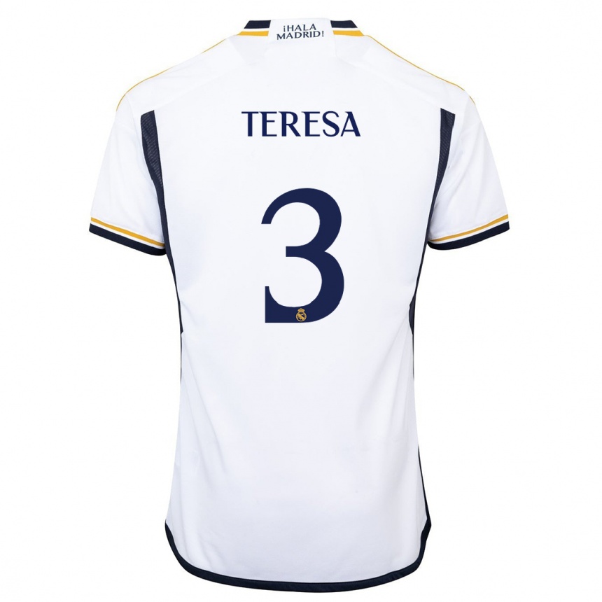 Mujer Fútbol Camiseta Teresa Abelleira #3 Blanco 1ª Equipación 2023/24