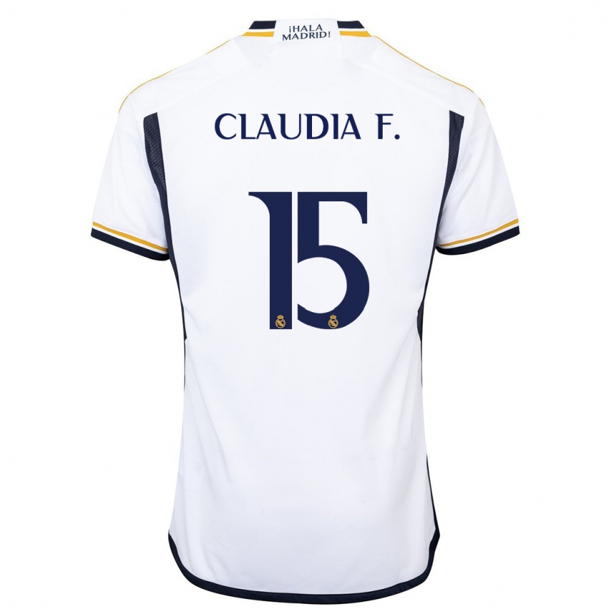 Mujer Fútbol Camiseta Claudia Florentino #15 Blanco 1ª Equipación 2023/24