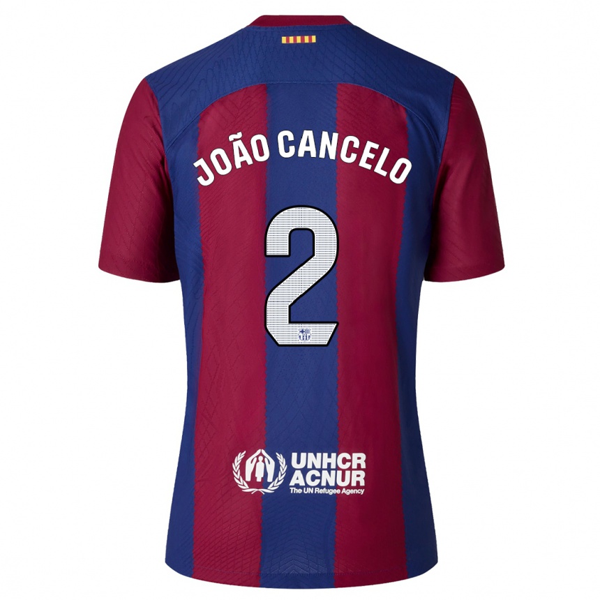 Mujer Fútbol Camiseta Joao Cancelo #2 Rojo Azul 1ª Equipación 2023/24