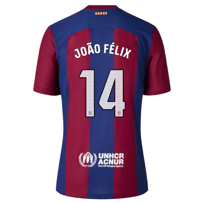Mujer Fútbol Camiseta Joao Felix #14 Rojo Azul 1ª Equipación 2023/24