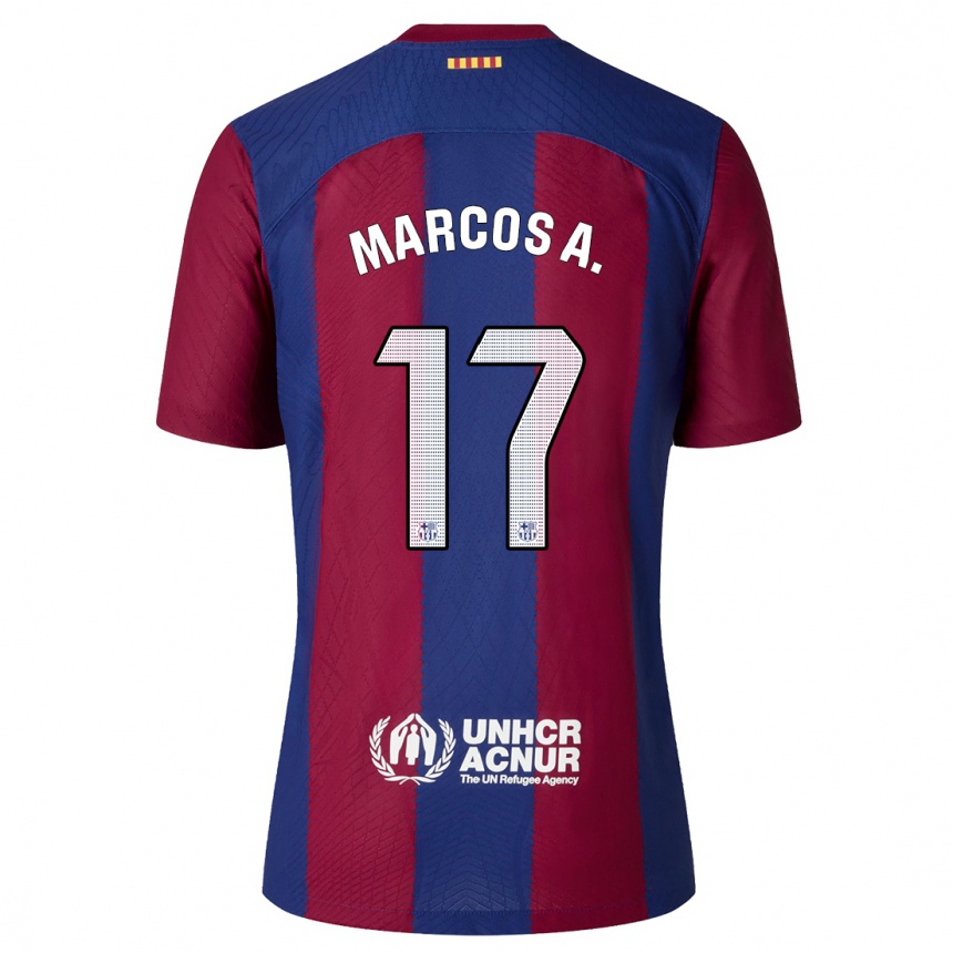 Mujer Fútbol Camiseta Marcos Alonso #17 Rojo Azul 1ª Equipación 2023/24