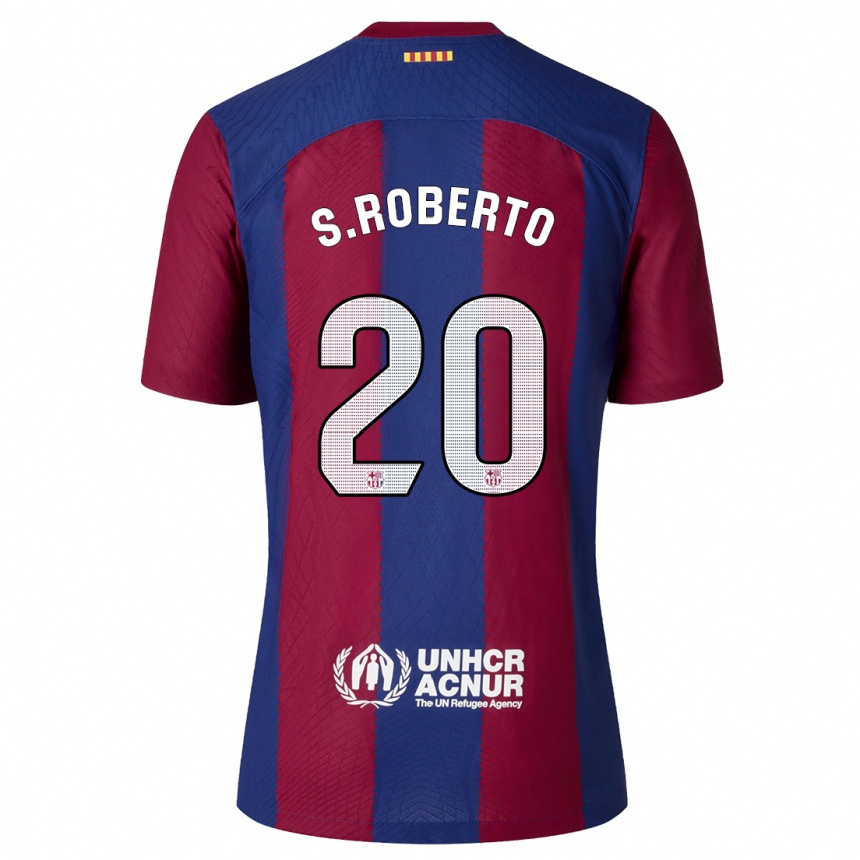 Mujer Fútbol Camiseta Sergi Roberto #20 Rojo Azul 1ª Equipación 2023/24