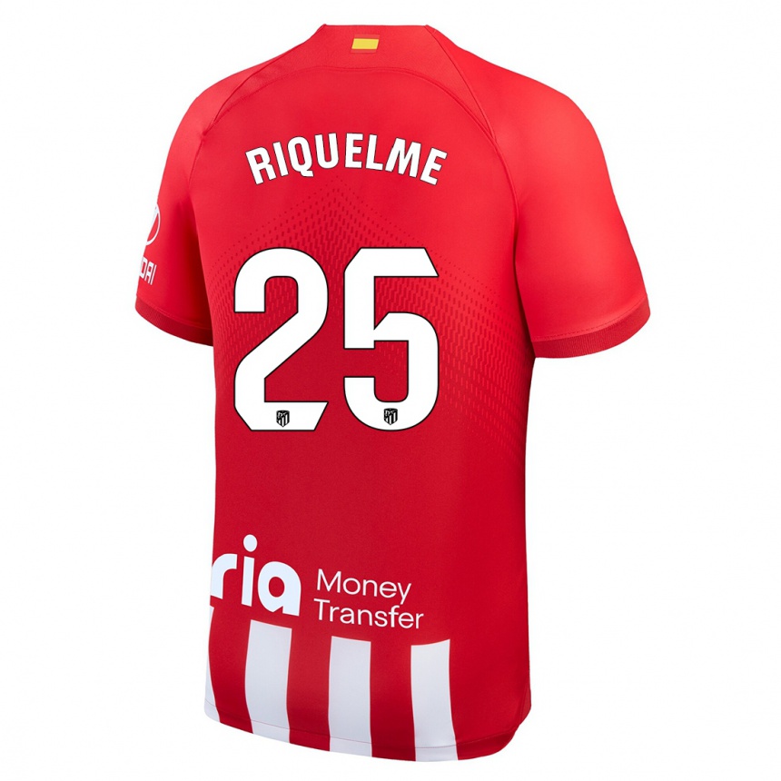 Mujer Fútbol Camiseta Rodrigo Riquelme #25 Rojo Blanco 1ª Equipación 2023/24