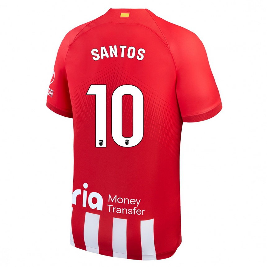 Mujer Fútbol Camiseta Leicy Santos #10 Rojo Blanco 1ª Equipación 2023/24
