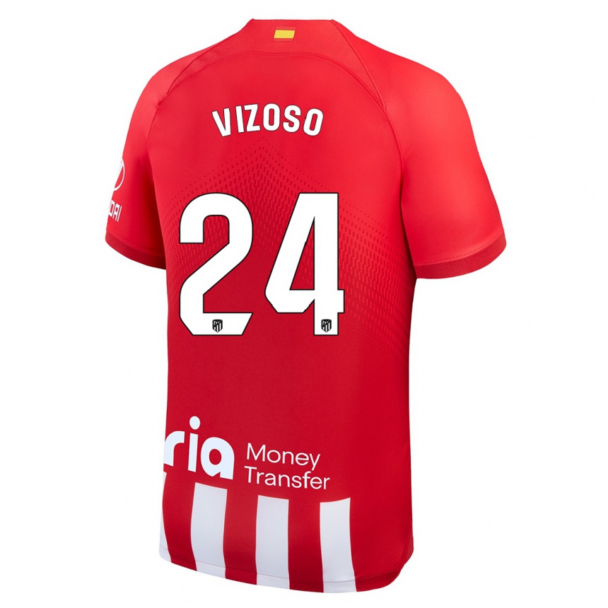 Mujer Fútbol Camiseta Paula Vizoso #24 Rojo Blanco 1ª Equipación 2023/24