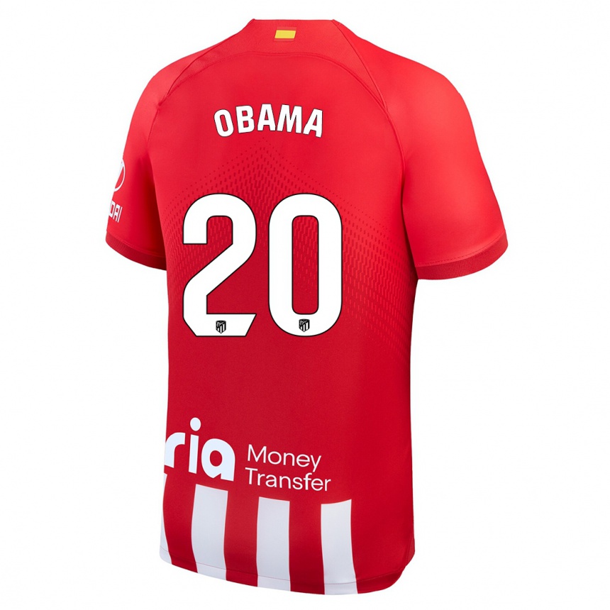 Mujer Fútbol Camiseta Federico Obama #20 Rojo Blanco 1ª Equipación 2023/24