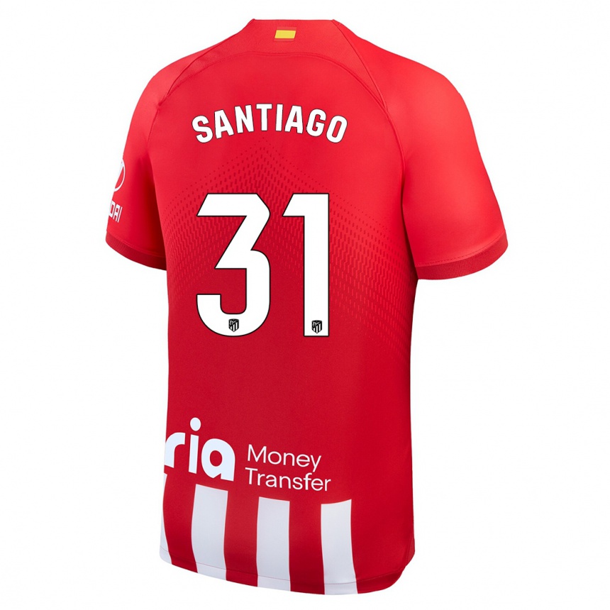 Mujer Fútbol Camiseta Abraham Santiago #31 Rojo Blanco 1ª Equipación 2023/24