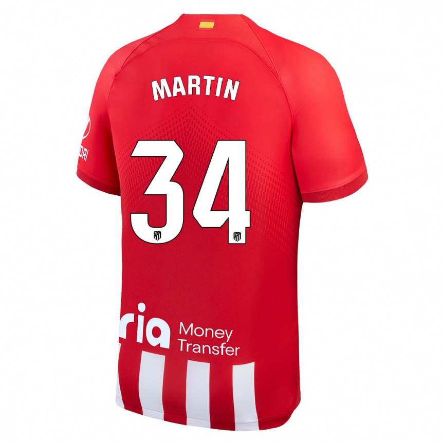 Mujer Fútbol Camiseta Carlos Martin #34 Rojo Blanco 1ª Equipación 2023/24