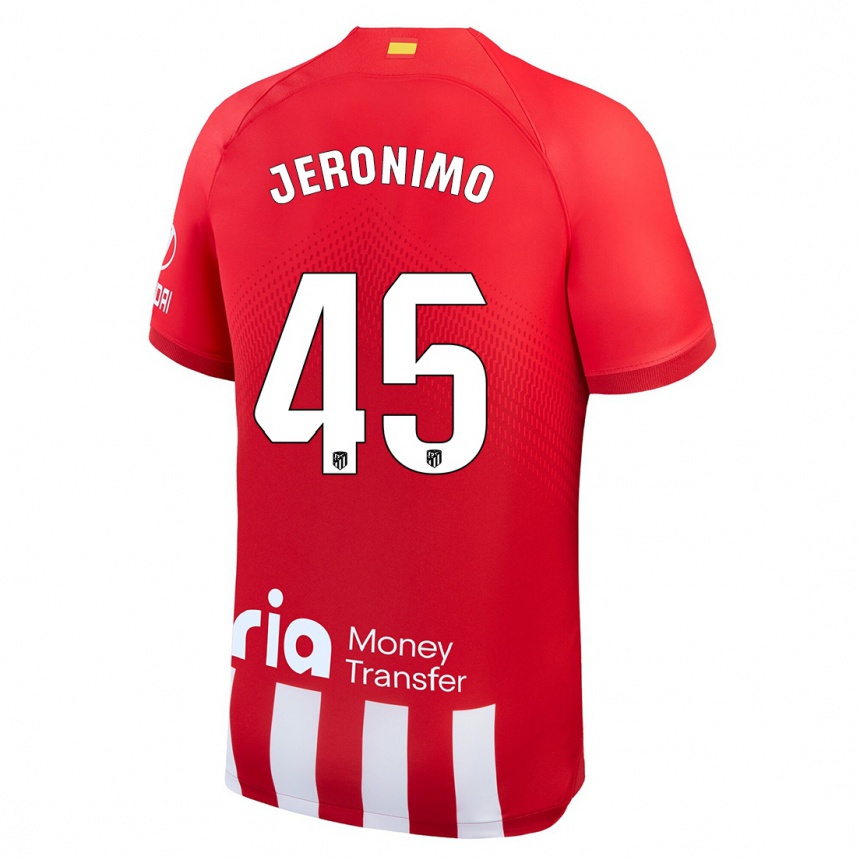 Mujer Fútbol Camiseta Isaiah Jeronimo #45 Rojo Blanco 1ª Equipación 2023/24
