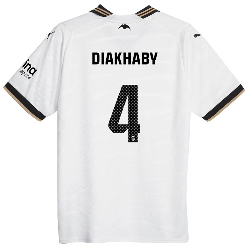 Mujer Fútbol Camiseta Mouctar Diakhaby #4 Blanco 1ª Equipación 2023/24