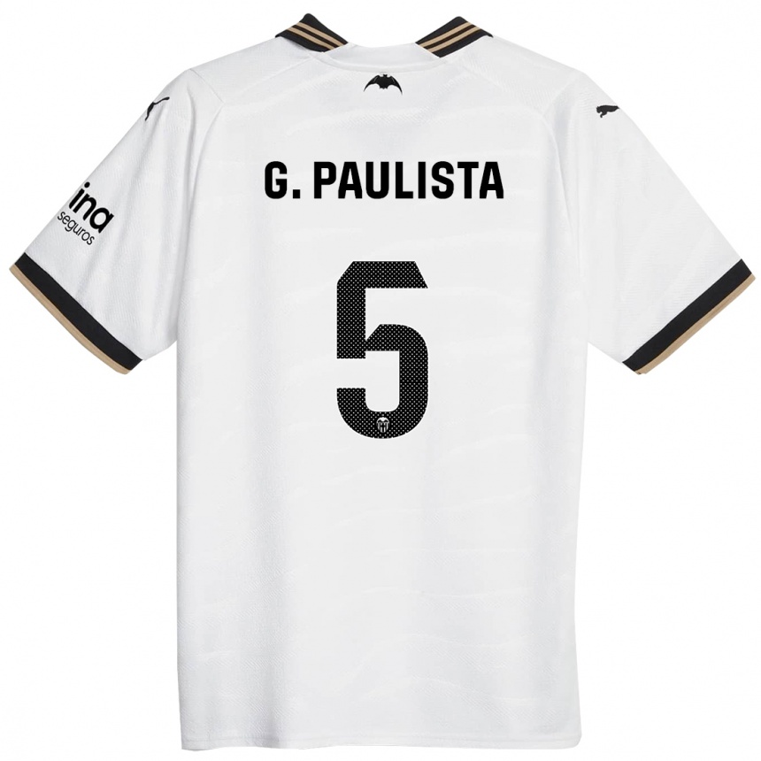 Mujer Fútbol Camiseta Gabriel Paulista #5 Blanco 1ª Equipación 2023/24