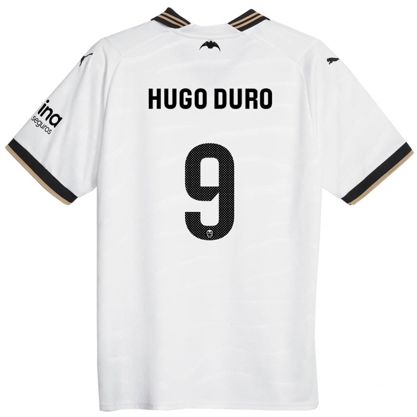 Mujer Fútbol Camiseta Hugo Duro #9 Blanco 1ª Equipación 2023/24