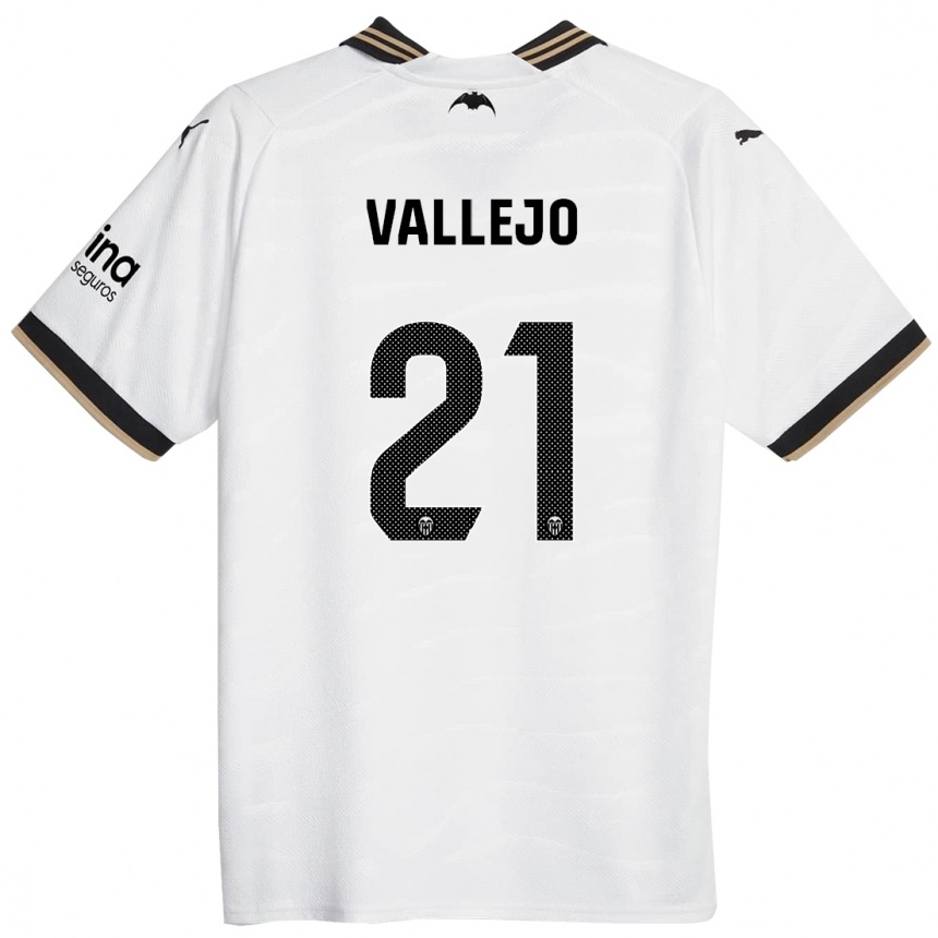 Mujer Fútbol Camiseta Manu Vallejo #21 Blanco 1ª Equipación 2023/24