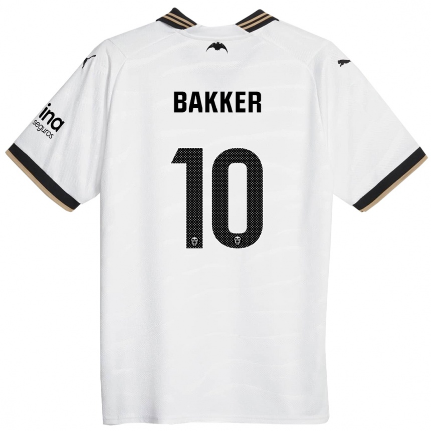 Mujer Fútbol Camiseta Linda Bakker #10 Blanco 1ª Equipación 2023/24