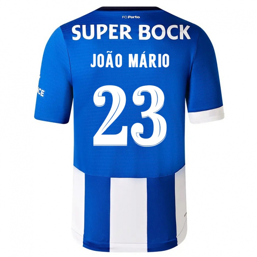 Mujer Fútbol Camiseta Joao Mario #23 Azul Blanco 1ª Equipación 2023/24