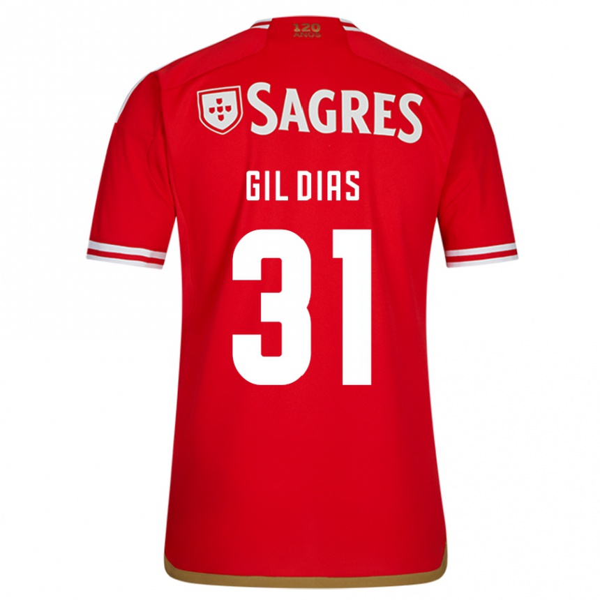 Mujer Fútbol Camiseta Gil Dias #31 Rojo 1ª Equipación 2023/24