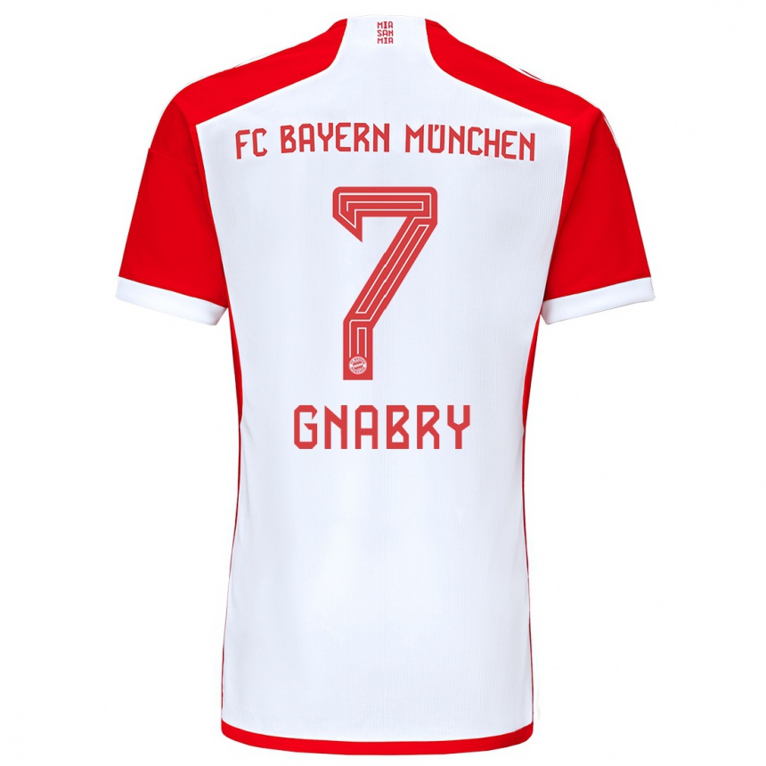 Mujer Fútbol Camiseta Serge Gnabry #7 Rojo Blanco 1ª Equipación 2023/24
