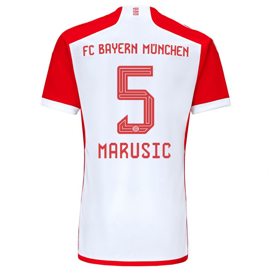Mujer Fútbol Camiseta Gabriel Marusic #5 Rojo Blanco 1ª Equipación 2023/24