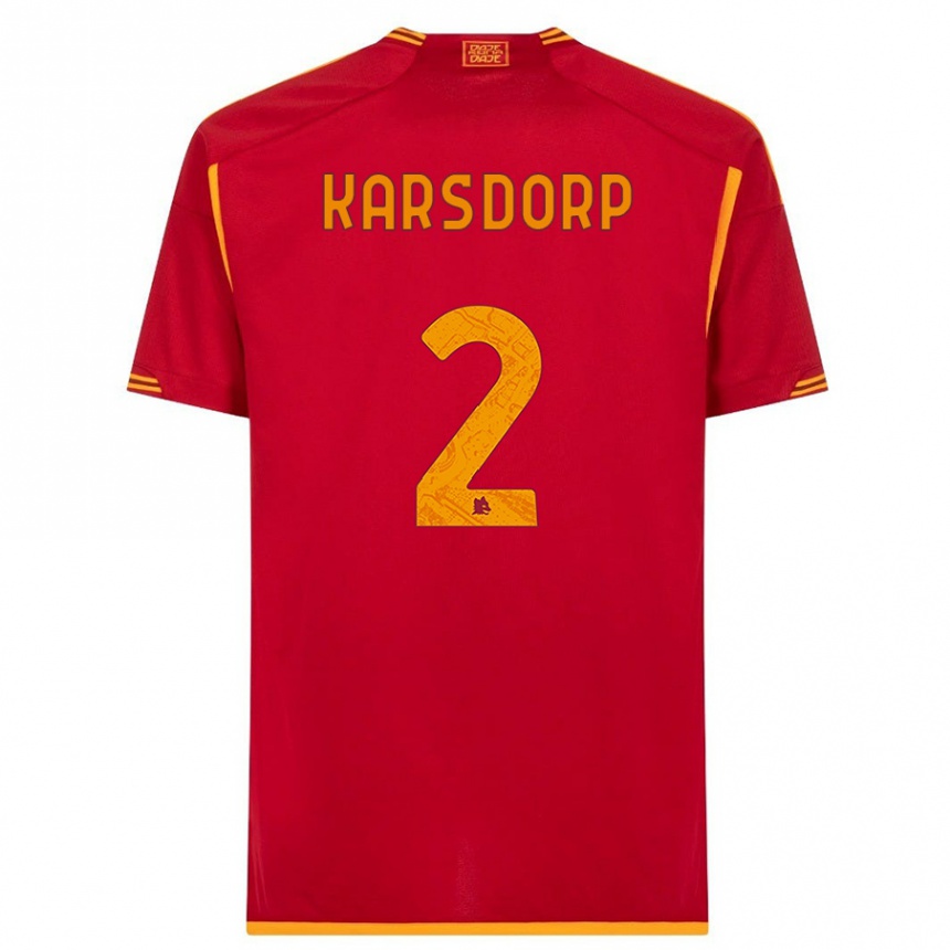 Mujer Fútbol Camiseta Rick Karsdorp #2 Rojo 1ª Equipación 2023/24