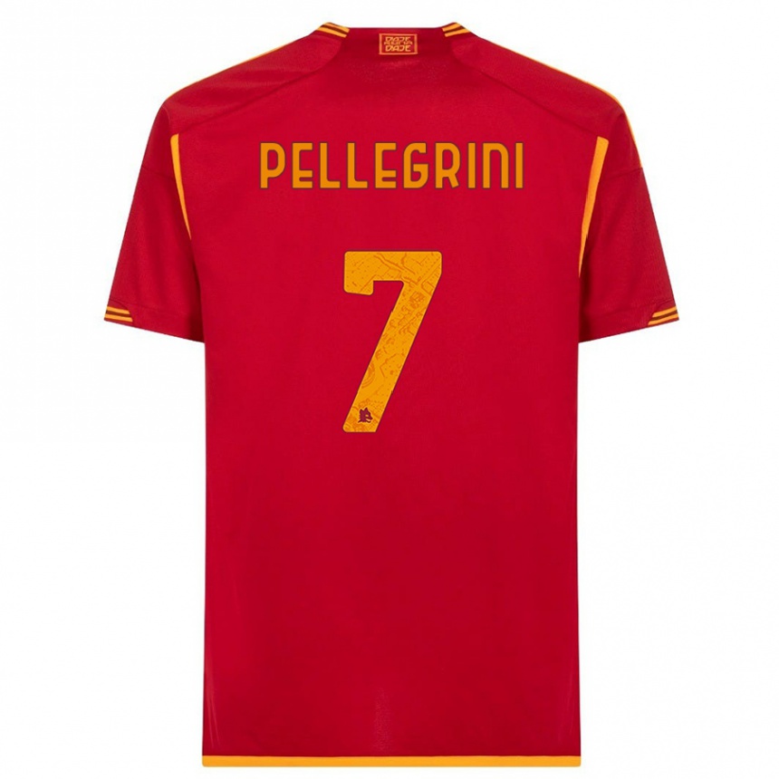 Mujer Fútbol Camiseta Lorenzo Pellegrini #7 Rojo 1ª Equipación 2023/24