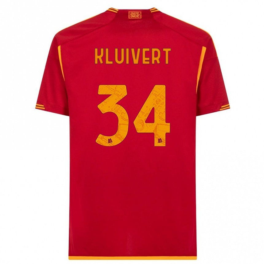 Mujer Fútbol Camiseta Justin Kluivert #34 Rojo 1ª Equipación 2023/24