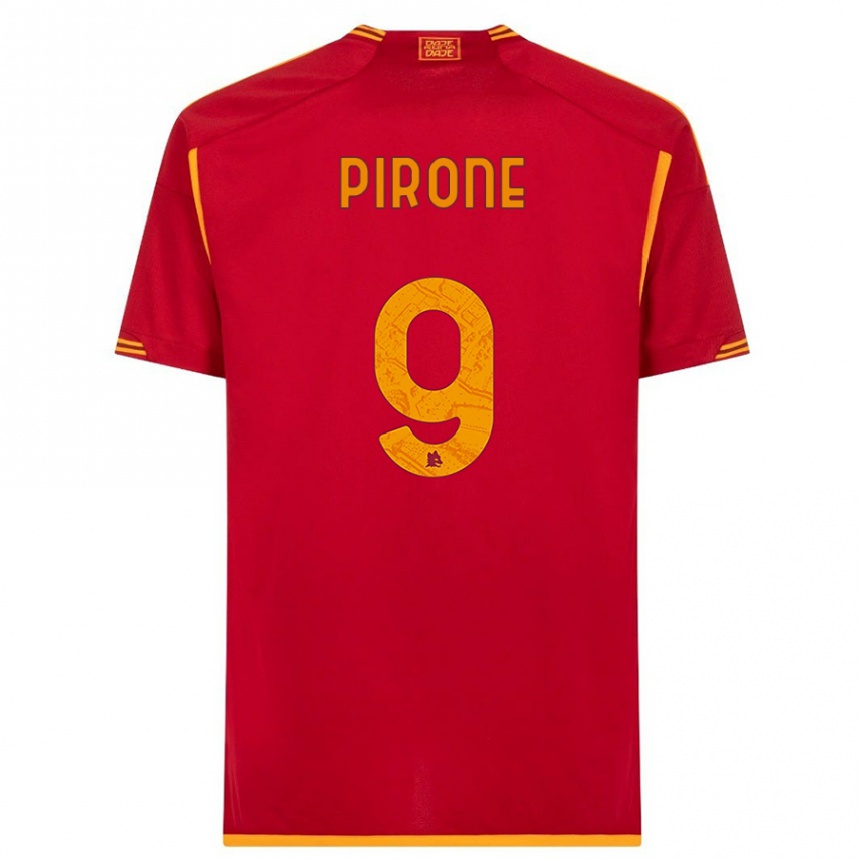 Mujer Fútbol Camiseta Valeria Pirone #9 Rojo 1ª Equipación 2023/24