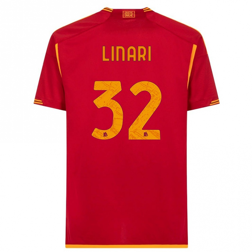Mujer Fútbol Camiseta Elena Linari #32 Rojo 1ª Equipación 2023/24