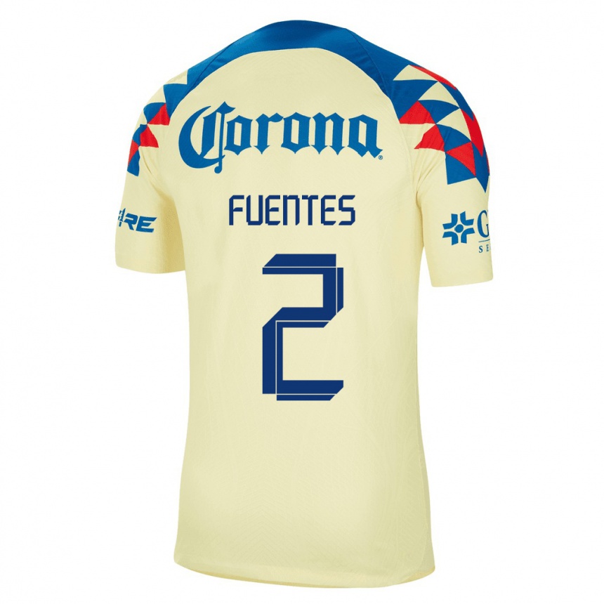Mujer Fútbol Camiseta Luis Fuentes #2 Amarillo 1ª Equipación 2023/24