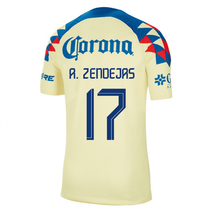 Mujer Fútbol Camiseta Alejandro Zendejas #17 Amarillo 1ª Equipación 2023/24