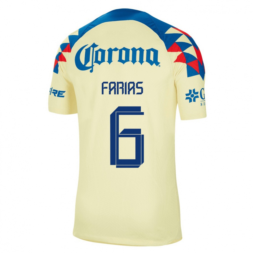 Mujer Fútbol Camiseta Janelly Farias #6 Amarillo 1ª Equipación 2023/24