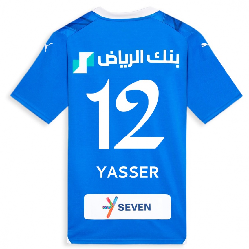 Mujer Fútbol Camiseta Yasser Al-Shahrani #12 Azul 1ª Equipación 2023/24